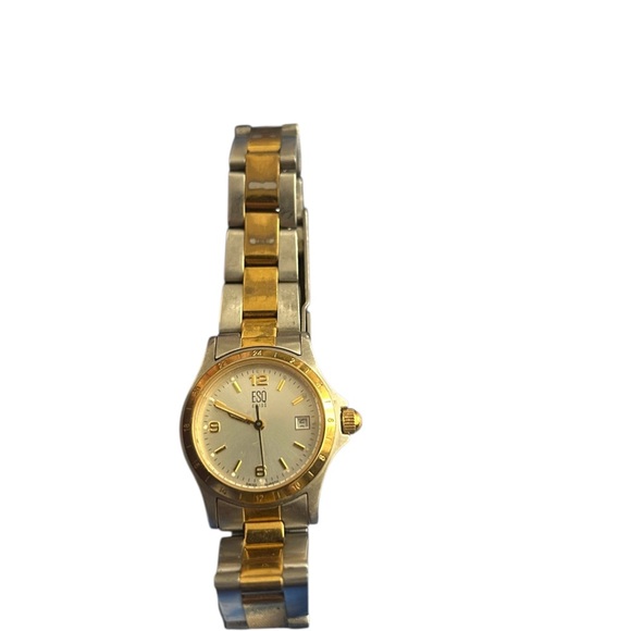 ESQ Movado Women's Two Tone Watch Swiss Quartz Movement Water Resistant E5102 - Picture 1 of 5